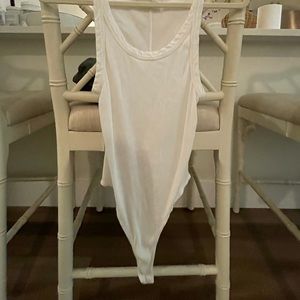 ReDone white cotton tank bodysuit